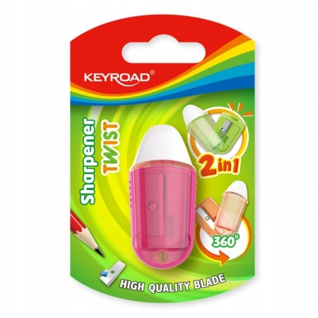 TEMPERÓWKA PLASTIKOWA KEYROAD Z GUMKĄ POJEDYŃCZA TWIST MIX