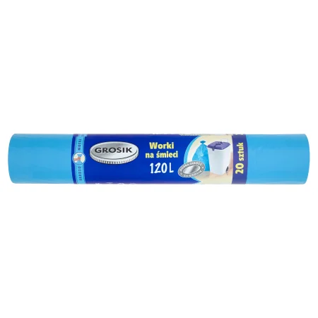 WORKI NA ŚMIECI GROSIK MOCNE NIEBIESKIE 120L 20SZT