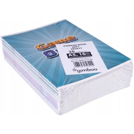 ZESZYT SZKOLNY GIMBOO 70G A5 KRATKA 16K MIX