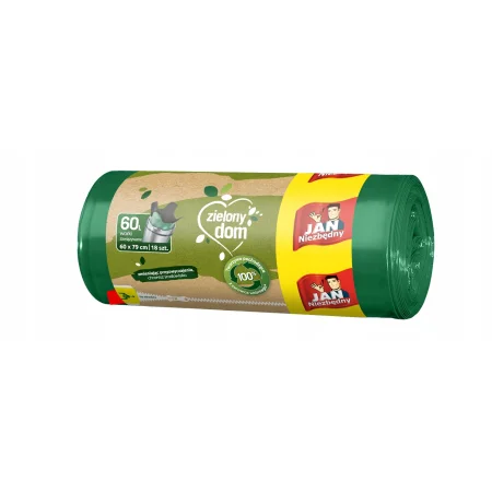WORKI NA ŚMIECI JAN NIEZBĘDNY ZIELONY DOM EASY PACK 60L 18SZT ZIELONE