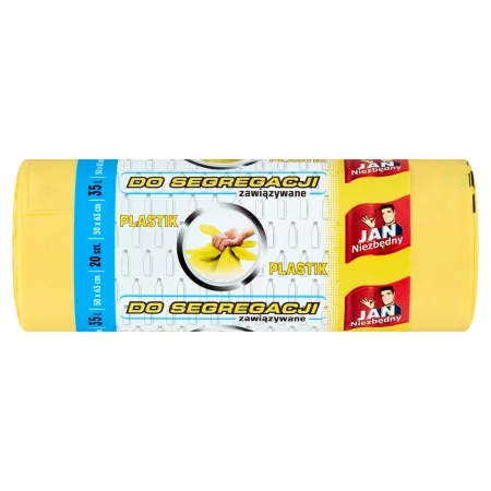 WORKI NA ŚMIECI JAN NIEZBĘDNY DO SEGREGACJI EASY PACK 35L 20SZT ŻÓŁTE