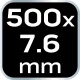 OPASKI ZACISKOWE EXTREME 7.6x500mm CZARNE 50szt