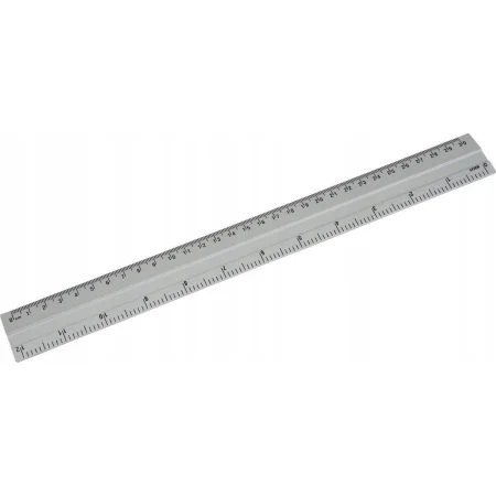 LINIJKA ALUMINIOWA OFFICE ESSENTIALS 30CM