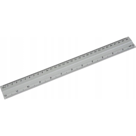 LINIJKA ALUMINIOWA OFFICE ESSENTIALS 30CM