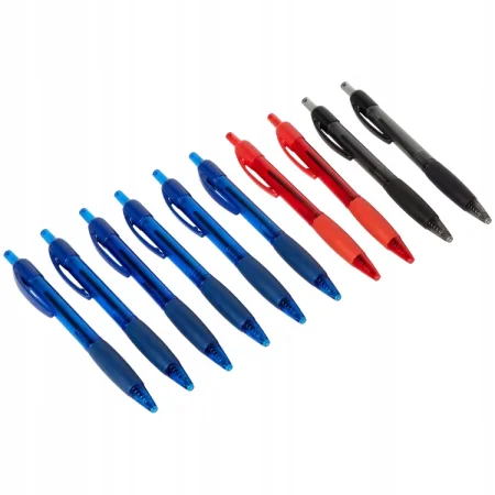 ZESTAW DŁUGOPISÓW AUTOMATYCZNYCH OFFICE ESSENTIALS 10SZT MIX