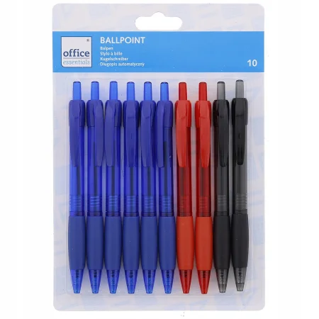 ZESTAW DŁUGOPISÓW AUTOMATYCZNYCH OFFICE ESSENTIALS 10SZT MIX