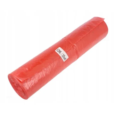 WORKI NA ŚMIECI LDPE 70X110 120L A25 CZERWONE