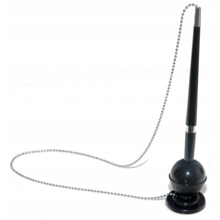 DŁUGOPIS NA METALOWYM ŁAŃCUSZKU OFFICE PRODUCTS STOJĄCY NIEBIESKI