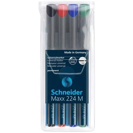 ZESTAW FOLIOPISÓW PERMANENTNYCH SCHNEIDER MAXX 224 M 1,0MM 4SZT MIX