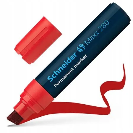 MARKER PERMANENTNY SCHNEIDER MAXX 280 ŚCIĘTY 4-12MM CZERWONY