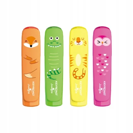 ZAKREŚLACZ KEYROAD FLUO JUNGLE 1-5 MM 4SZT ETUI MIX