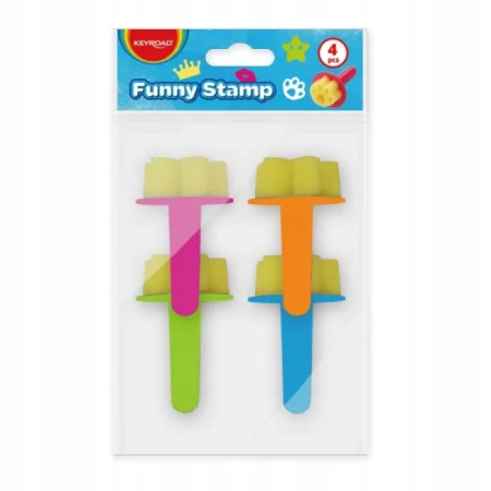 STEMPEL PIANKOWY DO MALOWANIA KEYROAD 4SZT RÓŻNE KSZTAŁTY