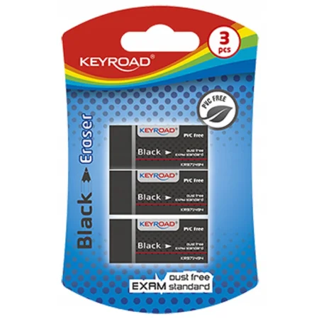 GUMKA UNIWERSALNA KEYROAD BLACK 3SZT CZARNA