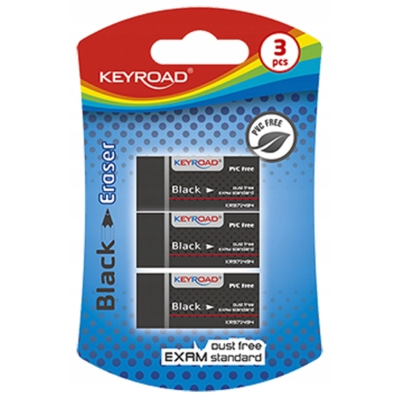 GUMKA UNIWERSALNA KEYROAD BLACK 3SZT CZARNA