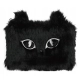 PIÓRNIK-SASZETKA MEMORIS FLUFFY CAT WŁOCHATA NA SUWAK CZARNA