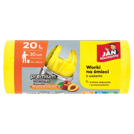 WORKI NA ŚMIECI JAN NIEZBĘDNY HDPE T-SHIRT 20L A30 ŻÓŁTE