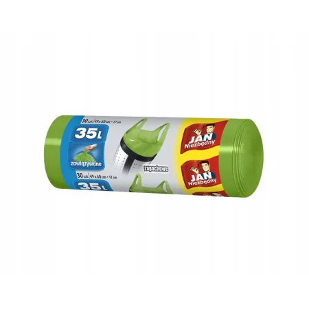 WORKI NA ŚMIECI JAN NIEZBĘDNY HDPE T-SHIRT 35L A30 ZIELONE