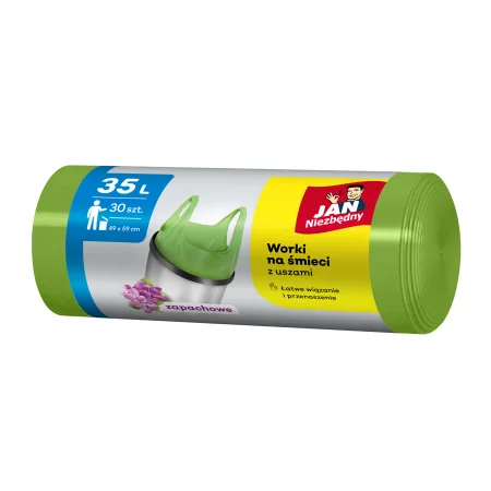 WORKI NA ŚMIECI JAN NIEZBĘDNY HDPE T-SHIRT 35L A30 ZIELONE