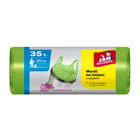 WORKI NA ŚMIECI JAN NIEZBĘDNY HDPE T-SHIRT 35L A30 ZIELONE