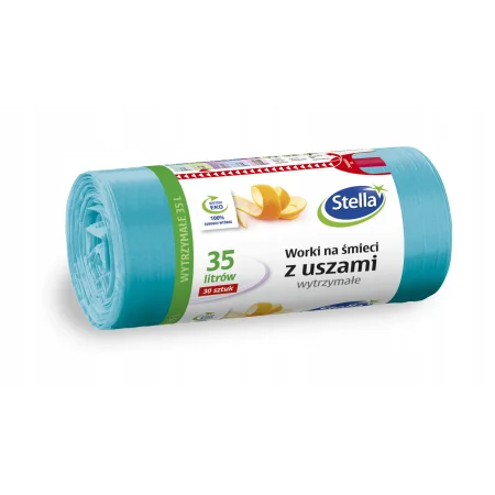 STELLA WORKI NA ŚMIECI USZY MOCNE HDLD TURKUSOWE 35L A30