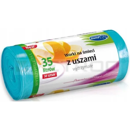 STELLA WORKI NA ŚMIECI USZY MOCNE HDLD TURKUSOWE 35L A30