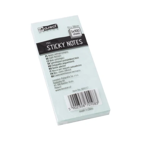 NOTES SAMOPRZYLEPNY D.RECT 76X38MM MIX KOLOR A3