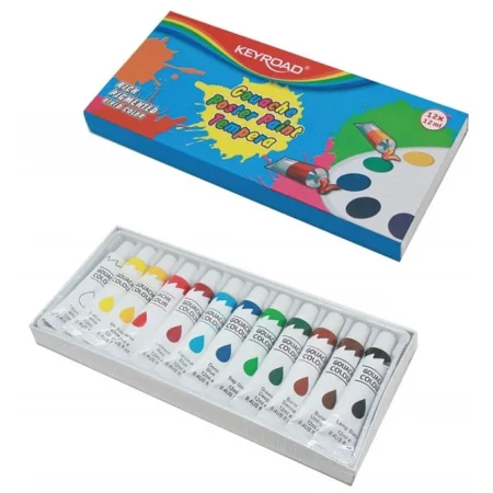 FARBY TEMPERA KEYROAD 12X12ML 12K
