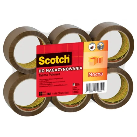 TAŚMA PAKOWA DO MAGAZYNOWANIA SCOTCH 309 BRW BRĄZOWA 50MM/66M