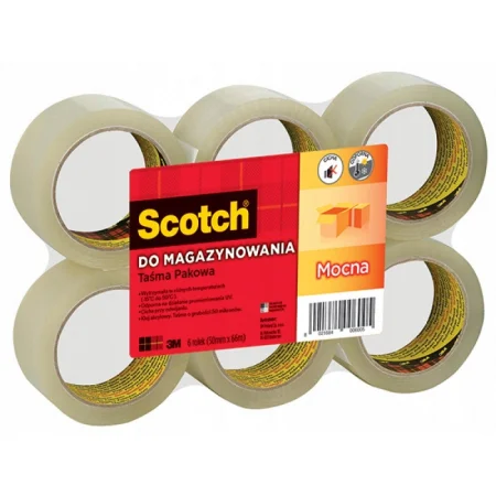 TAŚMA PAKOWA DO MAGAZYNOWANIA SCOTCH 309 BRW TRANSPARENT 50MM/66M