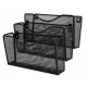ZESTAW NAŚCIENNY Q-CONNECT OFFICE SET METALOWY 3 PÓŁKI CZARNY
