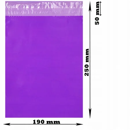 FOLIOPAKI KURIERSKIE FOLIOPAK KOPERTY FOLIOWE B5 FIOLETOWE 190x250MM 50szt