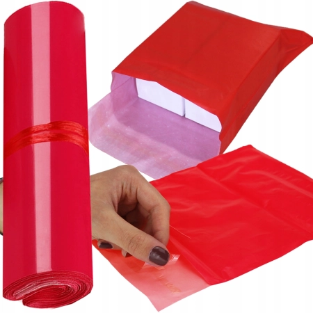 FOLIOPAKI KURIERSKIE CZERWONE FOLIOPAK KOPERTY FOLIOWE B5 190x250 50szt