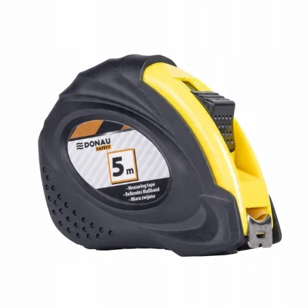 MIARKA METALOWA DONAU SAFETY ZWIJANA 18MMX5M CZARNO-ŻÓŁTA