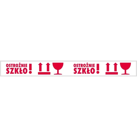 TAŚMA PAKOWA NADRUK OSTROŻNIE SZKŁO