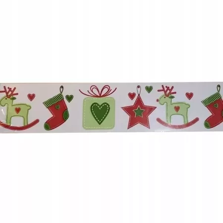 TAŚMA PAKOWA ŚWIĄTECZNA Merry Christmas SKARPETKA 48/66