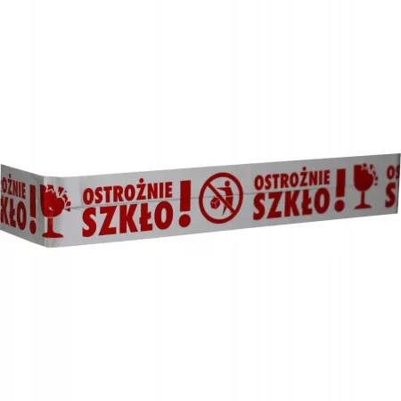 TAŚMA PAKOWA NADRUK OSTROŻNIE SZKŁO 48/40