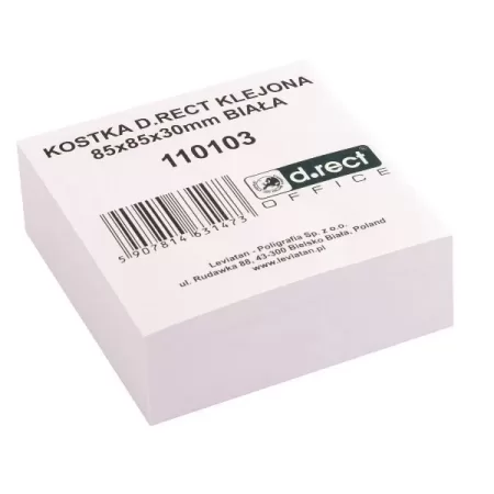 KOSTKA D.RECT KLEJONA 85x85x30mm BIAŁA