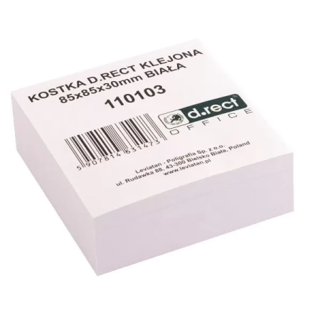 KOSTKA D.RECT KLEJONA 85x85x30mm BIAŁA