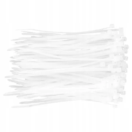 OPASKI ZACISKOWE KABLOWE 100x2.5MM BIAŁE 100SZT