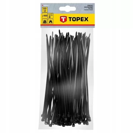 OPASKI ZACISKOWE KABLOWE 200x3.6MM CZARNE 100SZT