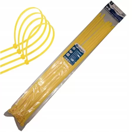 OPASKI ZACISKOWE 500mm x 7.2mm ŻÓŁTE 20szt