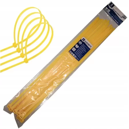 OPASKI ZACISKOWE 450mm x 7.2mm ŻÓŁTE 20szt