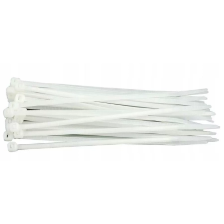 OPASKI PLASTIKOWE 150X2,5 100SZT BIAŁE