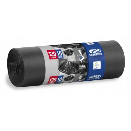 WORKI NA ŚMIECI ANNA ZARADNA SUPERMOCNE LDPE 120L A10