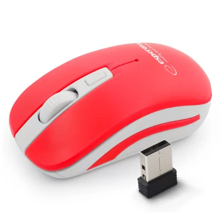 ESPERANZA MYSZ BEZPRZEWODOWA 2.4GHZ 4D OPTYCZNA USB URANUS CZERWONO/BIAŁA