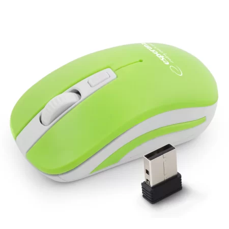 ESPERANZA MYSZ BEZPRZ. 2.4GHZ 4D OPT. USB URANUS ZIELONO/BIAŁA