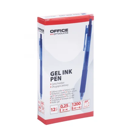 DŁUGOPIS AUTOMATYCZNY ŻELOWY OFFICE PRODUCTS 0,25MM 1200M NIEBIESKI