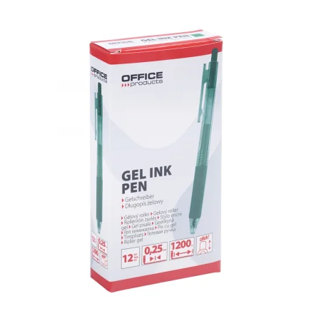DŁUGOPIS AUTOMATYCZNY ŻELOWY OFFICE PRODUCTS 0,25MM 1200M ZIELONY