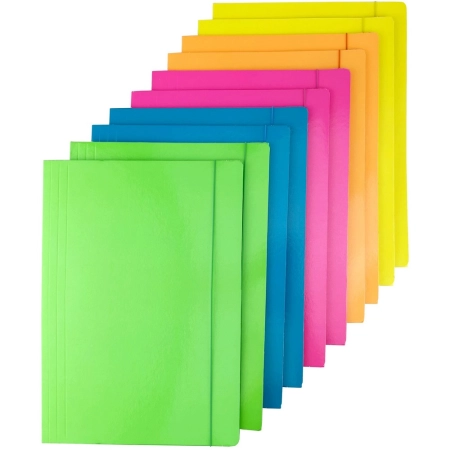 TECZKA D.RECT KARTONOWA Z GUMKĄ 350G FLUO MIX
