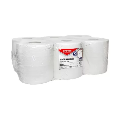 RĘCZNIKI W ROLI MAKULATUROWE OFFICE PRODUCTS MAXI 2W 120M 6SZT BIAŁE